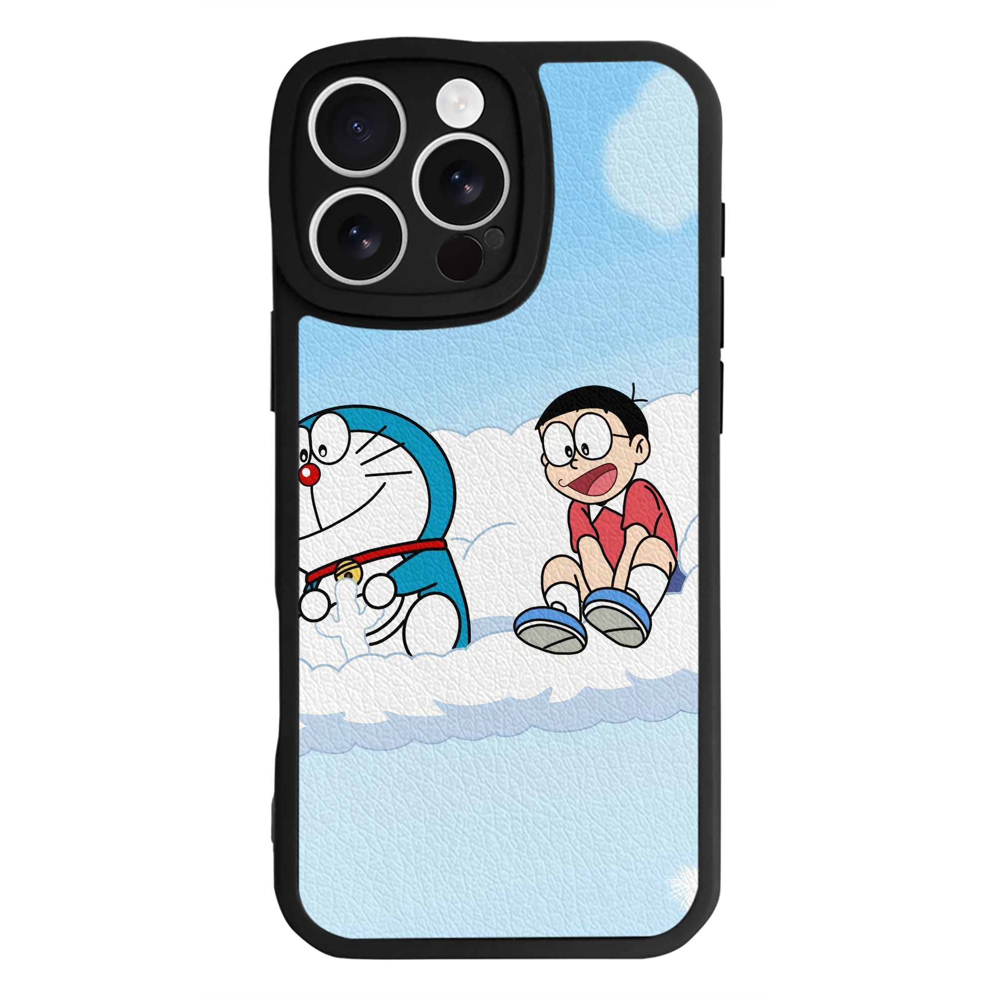 （画像用） ドラえもん Doraemon 【iPhone 16シリーズ対応】シリコンスマホケース（レザー調） 材質：シリコン